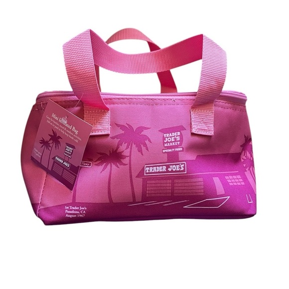 TRADER JOE'S Pink Mini Insulated Bag - Picture 1 of 3